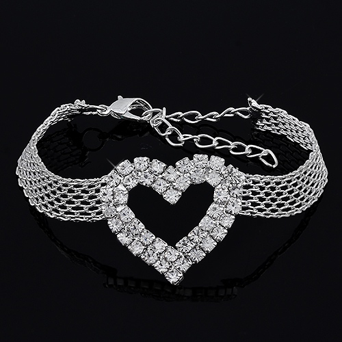 2 1/2 CARAT AAA 42 PCS CREATED DIAMOND GERMAN SILVER BRACELET