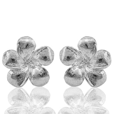 DAZZLING PLATINUM OVER 0.925 STERLING SILVER EARRINGS