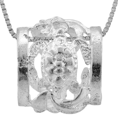 CHARMING PLATINUM OVER 0.925 STERLING SILVER PENDANT