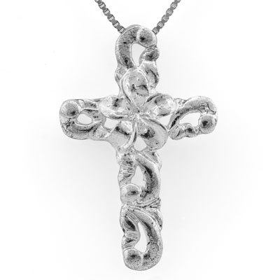 SPARKLING PLATINUM OVER 0.925 STERLING SILVER PENDANT