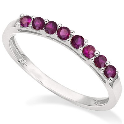 SPLENDID 0.41 CT GENUINE RUBY 0.925 STERLING SILVER W/ PLATINUM RING