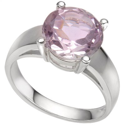 CAPTIVATING 3.00 CT ROSE DE FRANCE PINK AMETHYST 0.925 STERLING SILVER W/ PLATINUM RING