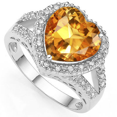 SMASHING 0.43 CARAT AZOTIC GEMSTONE WITH DOUBLE GENUINE DIAMOND PLATINUM OVER 0.925 STERLING SILVER RING