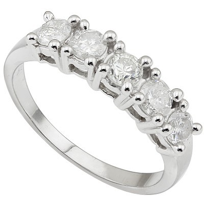 <B>DEA-</B>PRECIOUS 4/5 CARAT WHITE DIAMOND 14K SOLID WHITE GOLD RING