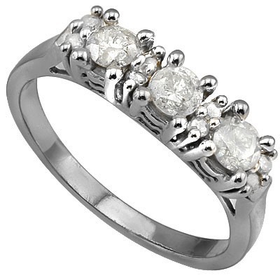 <B>DEA-</B>AWESOME 1/2 CARAT  WHITE DIAMOND  14K SOLID BLACK GOLD RING