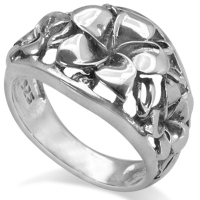 SPECIAL!  ELEGANT FLOWER DESIGN 0.925 STERLING SILVER RING