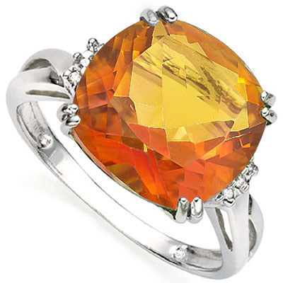 EXCLUSIVE 6.41 CARAT AZOTIC GEMSTONE WITH DOUBLE GENUINE DIAMONDS PLATINUM OVER 0.925 STERLING SILVER RING
