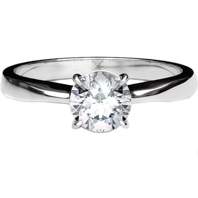 (See Video Inside) PRECIOUS 3.3 MM  WHITE DIAMOND 14K SOLID WHITE GOLD RING