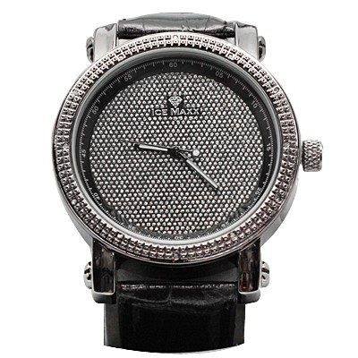 BRILLIANT 12 PCS GENUINE WHITE DIAMOND! SCRATCH RESISTANT MINERAL CRYSTAL ICE MAXX WATCH
