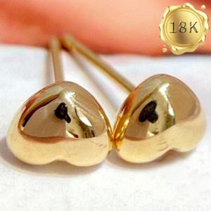 5MM 3D HEART 18KT SOLID GOLD HOLLOW EARRINGS