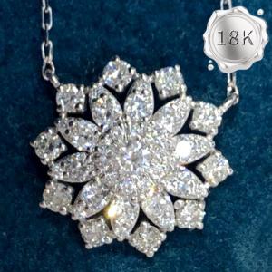 LUXURY COLLECTION ! 0.70 CT GENUINE DIAMOND 18KT SOLID GOLD NECKLACE