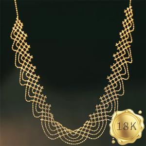 EXCLUSIVE ! 45CM 18 INCHES AU750 18KT SOLID GOLD LACE NECKLACE 18KT SOLID GOLD NECKLACE