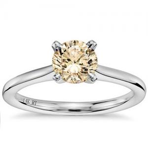 SMASHING !  1/4 CT GENUINE CHOCOLATE DIAMOND SOLITAIRE 14KT SOLID GOLD ENGAGEMENT RING