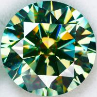 (CERTIFICATE REPORT) 3.00 CT EMERALD GREEN DIAMOND MOISSANITE (VVS) BRILLIANT CUT LOOSE