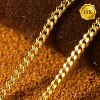 EXCLUSIVE ! 60CM 24 INCHES CURB CHAIN 18KT SOLID GOLD MENS NECKLACE