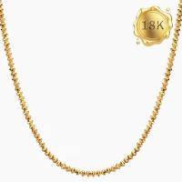 EXCLUSIVE ! 45CM 18 INCHES AU750 BEAD CHAIN 18KT SOLID GOLD NECKLACE