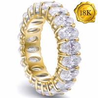 3.60 CTW DIAMOND MOISSANITE (VVS) 18KT SOLID GOLD ENGAGEMENT BAND RING