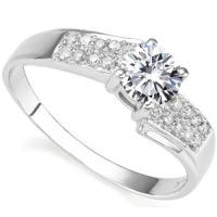 VS CLARITY ! 1/3 CT DIAMOND MOISSANITE & DIAMOND SOLITAIRE 10KT SOLID GOLD ENGAGEMENT RING