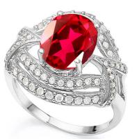 VS CLARITY ! 2.00 CT EUROPEAN RUBY & 1/2 CT GENUINE DIAMOND 10KT SOLID GOLD RING