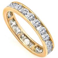 VVS CLARITY ! 1.43 CT DIAMOND MOISSANITE 10KT SOLID GOLD ETERINTY RING