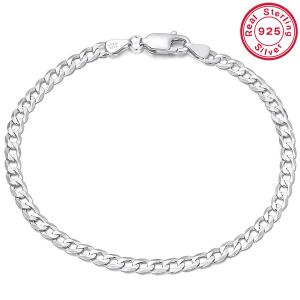 7 INCHES 925 ITALY STERLING SILVER MENS BRACELET 925 STERLING SILVER BRACELET