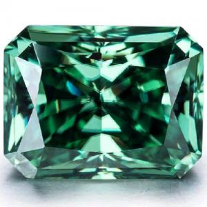 (CERTIFICATE REPORT) 1.00 CT EMERALD GREEN DIAMOND MOISSANITE (VVS) RADIANT CUT LOOSE