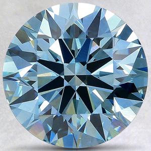 (CERTIFICATE REPORT) 0.80 CT FANCY BLUE DIAMOND MOISSANITE (VVS) BRILLIANT CUT LOOSE
