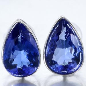 READY TO SHIP ! 2.83 CT GENUINE TANZANITE 14KT SOLID GOLD EARRINGS STUD