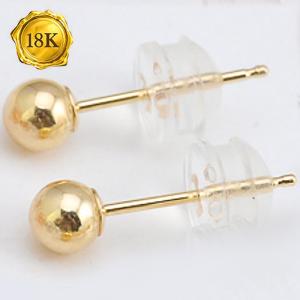 4MM GOLD BALL 18KT SOLID GOLD EARRINGS