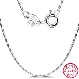 45CM ITALY BAMBOO CHAIN 925 STERLING SILVER NECKLACE