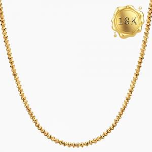 EXCLUSIVE ! 45CM 18 INCHES AU750 BEAD CHAIN 18KT SOLID GOLD NECKLACE
