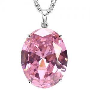 SPECTACULAR ! 20.71 CT CREATED PINK SAPPHIRE 10KT SOLID GOLD PENDANT