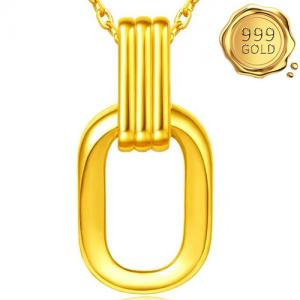 AWESOME ! LUCKY CLOVER 24KT SOLID GOLD PENDANT