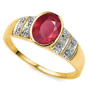 VS CLARITY ! 1.00 CT EUROPEAN RUBY & DIAMOND 10KT SOLID GOLD RING