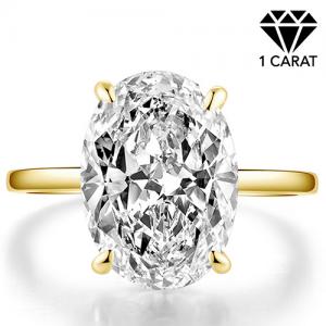 (CERTIFICATE REPORT) 1.50 CT DIAMOND MOISSANITE (VVS) SOLITAIRE 10KT SOLID GOLD ENGAGEMENT RING