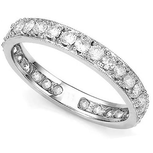 1.00 CT MOISSANITE 10K WHITE SOLID GOLD RING