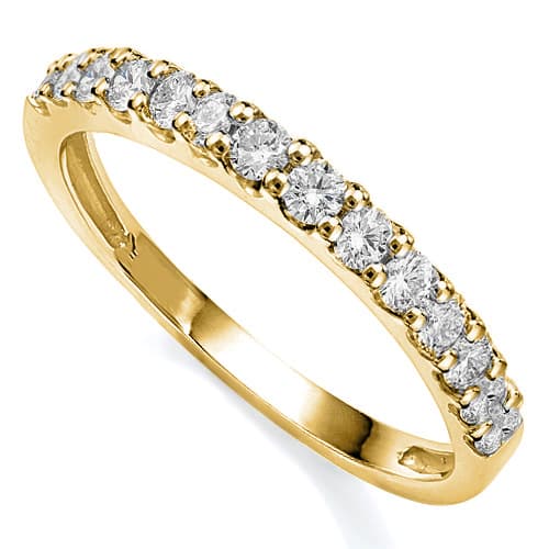 0.46 CT MOISSANITE 10K YELLOW SOLID GOLD RING