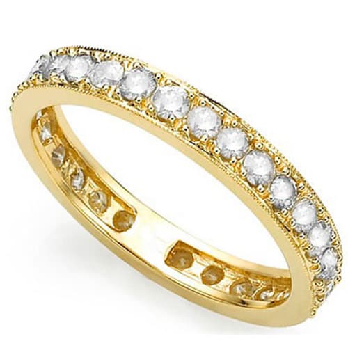 1.00 CT MOISSANITE 10K YELLOW SOLID GOLD RING