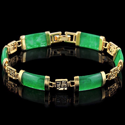 18k Lucky piyao gold White jade bracelet 100% Saudi gold pawnable | Shopee  Philippines