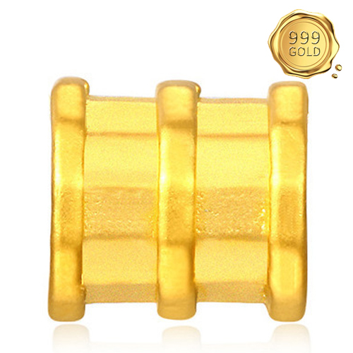 AWESOME ! 999 PURE GOLD GOLD 24KT SOLID GOLD CHARM BARREL