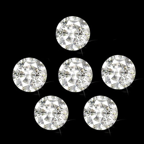 SMASHING ！0.50 CT GENUINE DIAMOND BRILLIANT CUT LOOSE LOT (6 PC)