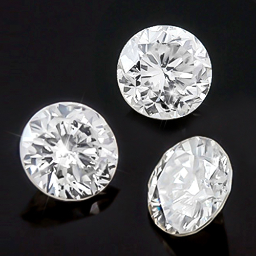 PERFECT ! 0.50 CT GENUINE DIAMOND BRILLIANT CUT LOOSE LOT (3 PC)