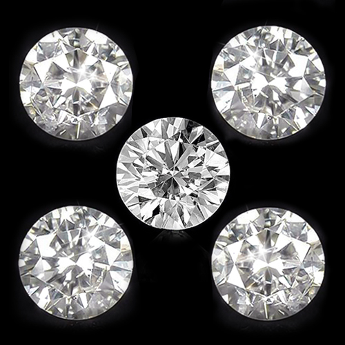 PRECIOUS ! 1.00 CT GENUINE DIAMOND BRILLIANT CUT LOOSE LOT (5 PC)