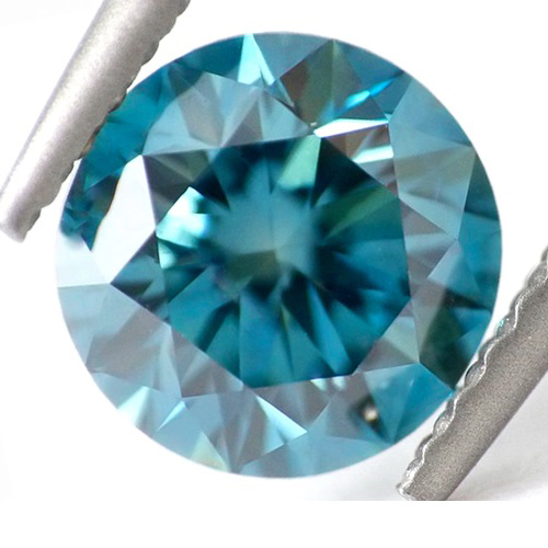 0.19 CT GENUINE BLUE DIAMOND ROUND CUT LOOSE