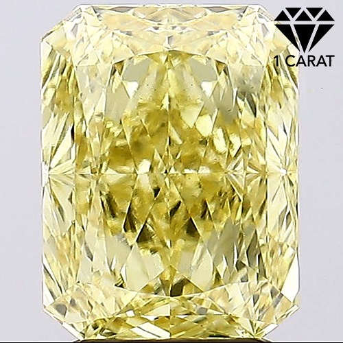 Square Radiant Cut Yellow Diamond