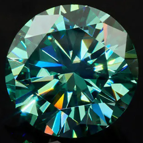 (CERTIFICATE REPORT) 2.00 CT EMERALD GREEN DIAMOND MOISSANITE (VVS) BRILLIANT CUT LOOSE