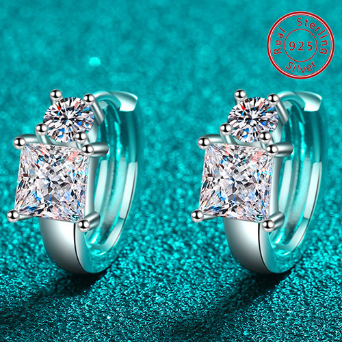 2.6 Carat Moissanite 925 Sterling Silver Earrings
