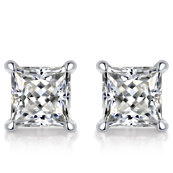 (CERTIFICATE REPORT) ELITE ! ! 1.00 CT DIAMOND MOISSANITE 925 STERLING SILVER EARRINGS