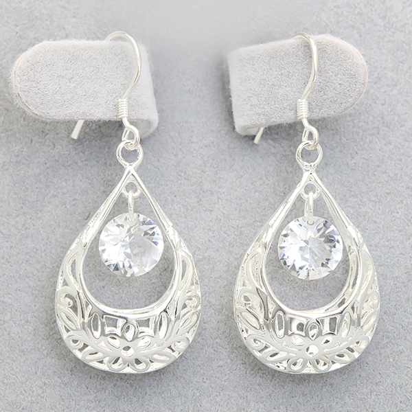 ART DECO LAB CREATED DIAMOND 18K GOLD PLATED GERMAN