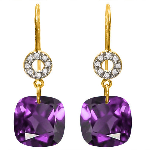 SPARKLING 14K YELLOW GOLD OVER SOLID STERLING SILVER